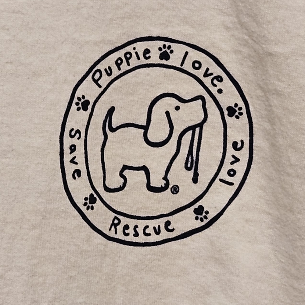 Puppie Love White Beach Surf Waves Long Sleeve T Shirt - Picture 4 of 5